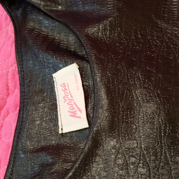 Vintage 80s Faux Leather Wiggle Dress with Side Cutouts, Small - Picture 4 of 8